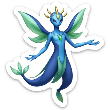 Cresselia-Zygarde-Electrike-Fakémon-fusion, full body sticker