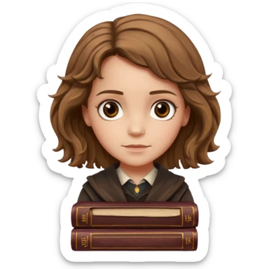 Hermione Granger with A stack of old books sticker