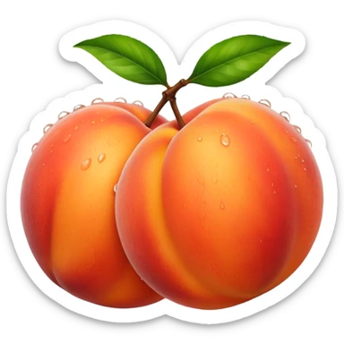 Two big wet peaches  sticker