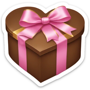 box of chocolates pink heart sticker