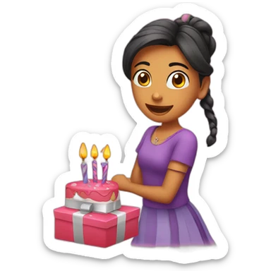 Priya happy birthday sign sticker