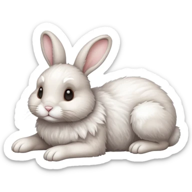fullbody laying bunny  ios 16 sticker