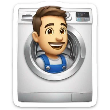 Washing machine repairman  sticker