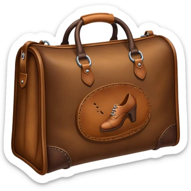 an old bag shoes traces
 sticker