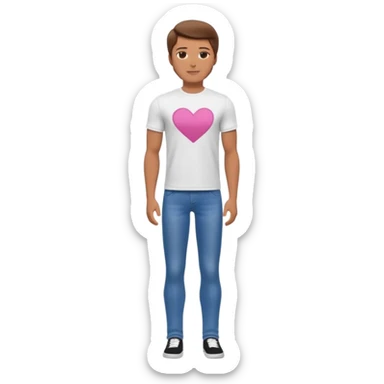 barbie merliah summers as a guy with brown har and brown eyes and tanned skin and full body sticker