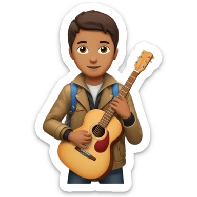 Rider with guitar case,Metro Riders, inside metro train, no transparent, with background,full image , negative transparent, positive background. sticker