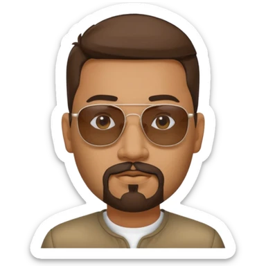Indian man with Goatee and sunglasses sticker