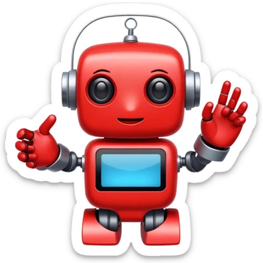 Q&A Chatbot with red color . The chatbot is called thundrclap sticker