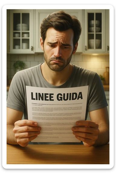 FALLA IDENTICA A QUESTA MA SUL FOGLIO SCRIVI "LINEE GUIDA" IN ITALIANO sticker