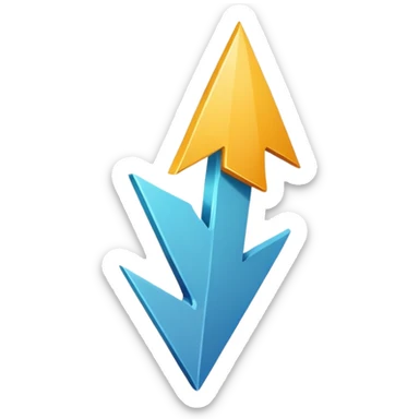 numbered list with an arrow pointing upward symbolizing reverse order sticker