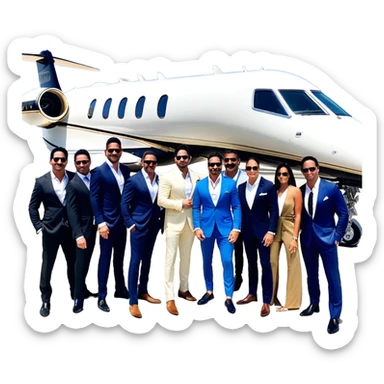 Grant Cardone, Tai Lopez, Josh King Madrid, Alex Hormozi, Iman Gadzhi, Daniel G, Branden Condy, Patrick Bet-David, Dan Henry, Luke Belmar, Shelby Sapp, Leila Hormozi, Tefi Valenzuela, business, influencers, friends, rich millionaire success lifestyle, private jet , supercars, success, sales sticker