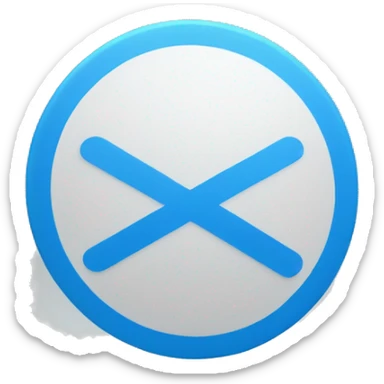 Verification tick in white ✔️ inside a circle in blue color. sticker