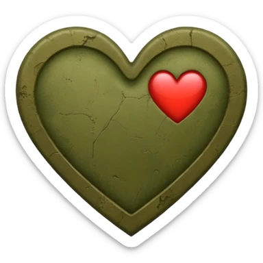 Army fatigue heart sticker