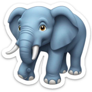 Un eléphant qui fait caca sticker