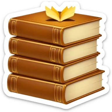 books, golden glow sticker