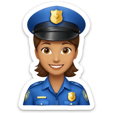 Mulher polícia mandando beleza  sticker