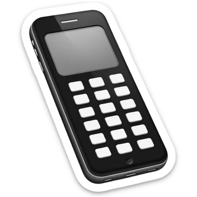 telefóno movil viejo sin emoji simple minimalista no tan viejo y sin color mas simple sticker