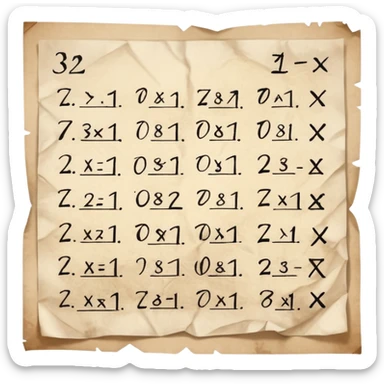 paper with mathematic equations note sticker