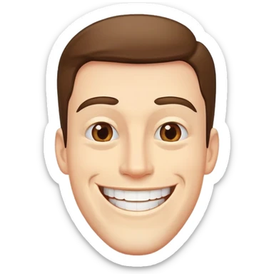 man with a wide smile and square jaw sticker