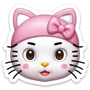  hello Kitty hello kitty SANRIO, eyelashes spoolie  sticker