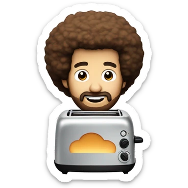 Bob Ross toaster sticker