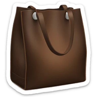dark brown leather totebag sticker