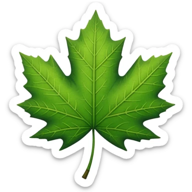 a single leaf sticker