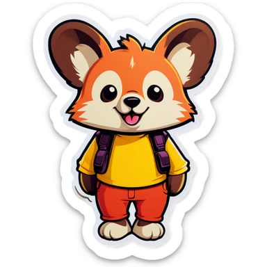 An animal with the balance of fun and responsibility  sticker