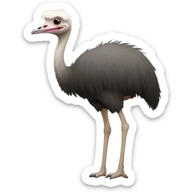 Ostrich standing sticker