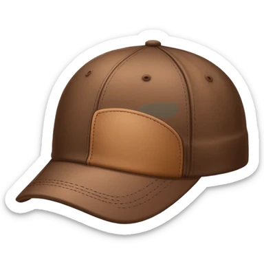 Brown fitted cap sticker