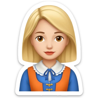 woman with dutch clothing sticker