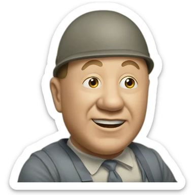 Curly Howard three stooges sticker