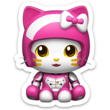 Moto benelli trk 502X montada hello kitty sticker