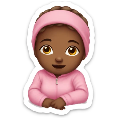 Cute baby girl lagging  sticker