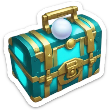 Pokemon Game LootCase Color Cyan Rich Treasure Legendary Epic Pokeballs Pokemons and Pokemon Items Inside this have Shiny Glow sticker