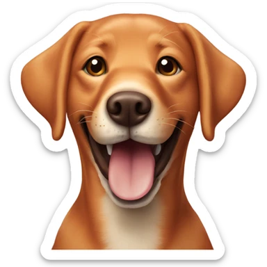 Fox red Labrador retriever smiling  sticker