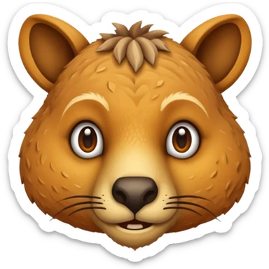 animals living in desert, just face sticker