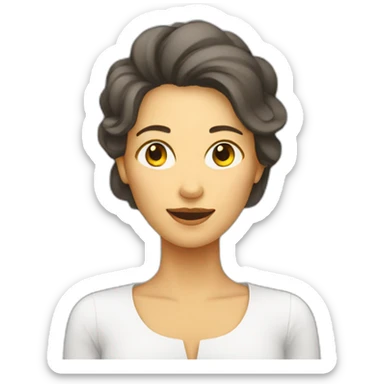 Radial woman sticker