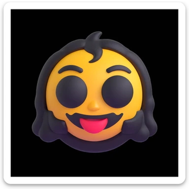 portrait of Jack Black in 3D emoji style sticker