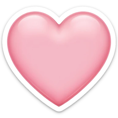 light pink heart in imagination sticker