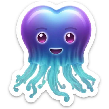 Jellyfish wit a heart sticker