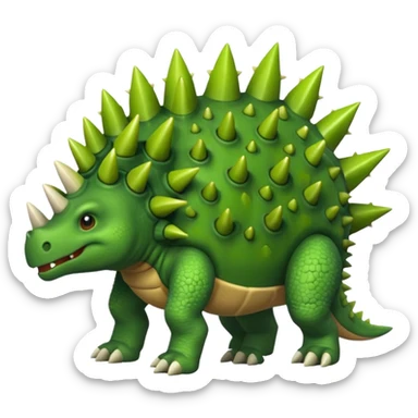 green Stegosaurus sticker