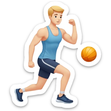 person exercising with good pain, optimal workout sticker