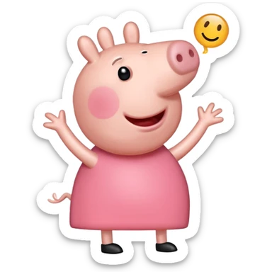 Peppa pig doing the griddy sticker