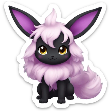 Dark Edgy Kawaii Eeveelution-Cute-Pokémon-fusion full body sticker