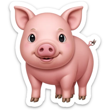High resolution of  full body A pig sticker