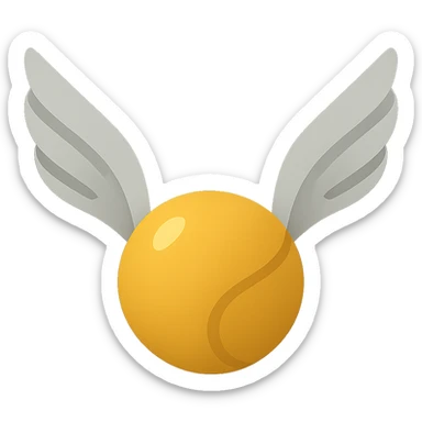 cute golden snitch from Harry Potter, no outlines, clear shadows and highlights, soft and charming, color filled icon style sticker