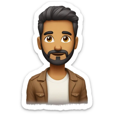 I am indian with nice beard on face and I 6.1 tall I do have a little double chin thoand I have a sharp nice nose not too big nor too smal and I have coffee brown eyes which shine insun light sticker