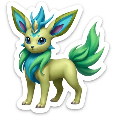 Manectric-Leafeon-Suicune-Virizion-Zygarde-fusion-hybrid-creature  sticker