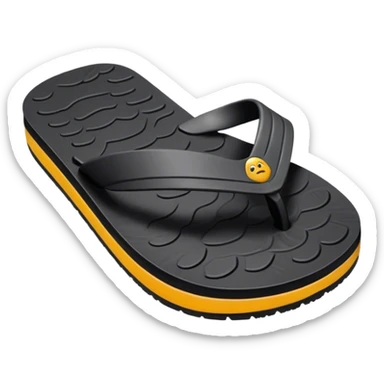 angry faced flip flop sticker